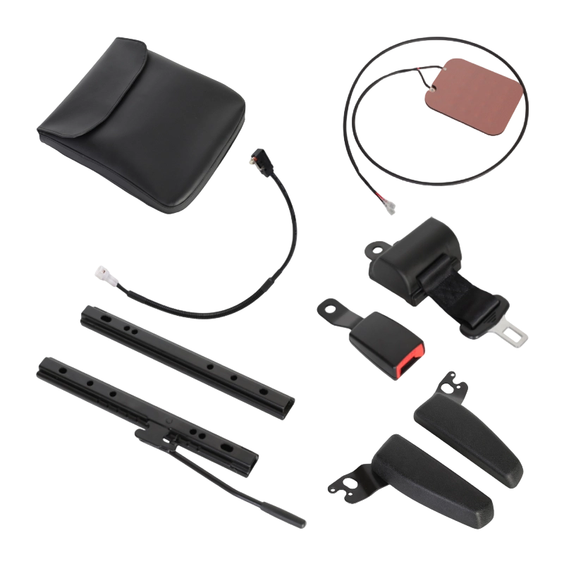 BF1-2 Cenově výhodné černé vinylové skládací sedadlo vysokozdvižného vozíku pro skladové vozové parky