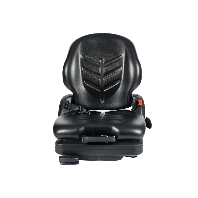 Nízkoprofilové vinylové náhradní sedadlo BF16 s mechanickým odpružením pro vysokozdvižné vozíky pro manipulaci s materiálem – černé s EN13490 IT1+IT2