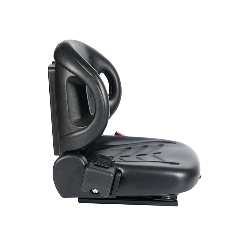 Univerzální ploché sedadlo BF2-2 pro letištní traktory s 60° sklápěním, zatahovacím bezpečnostním pásem a schránkou na dokumenty